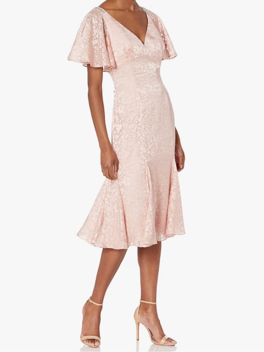Adrianna Papell Size 8 Satin Burnout NWT Midi Dress